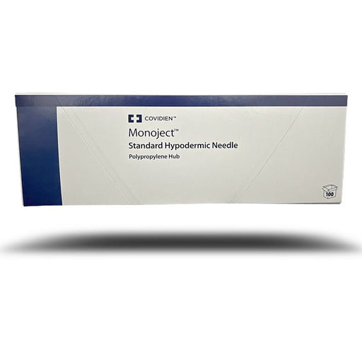Rx Monoject Polypropylene Hub Needles, Box of 100 - 01102MON-19X1-5 - 19G x 1.5" - 1