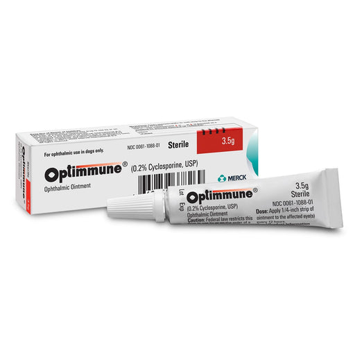 Rx Optimmune (cyclosporine) Opthalmic Ointment for Dogs, 3.5gm Tube - 012SCH09-3-5 - 1