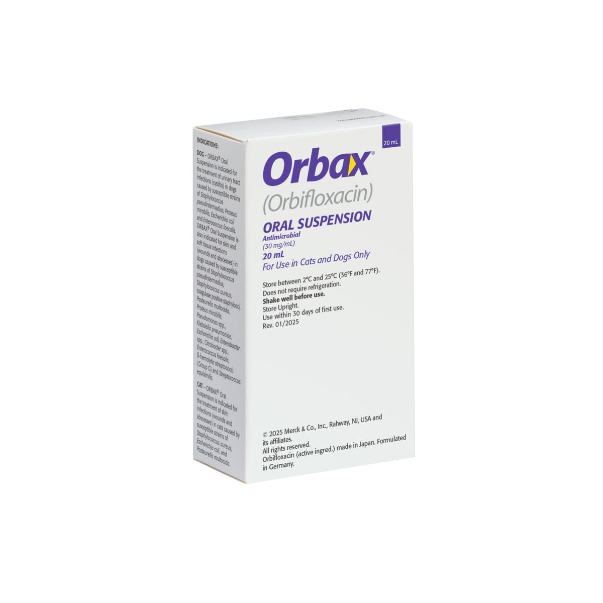 Rx Orbax Oral Suspension for Dogs and Cats, 20 mL Bottle — Pet Supplies ...
