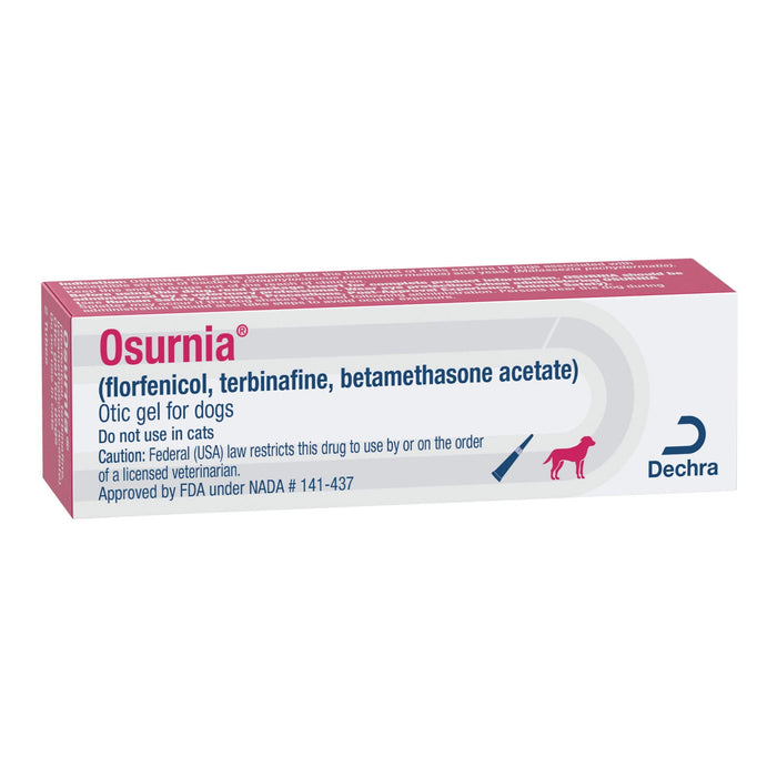 Rx Osurnia (florfenicol, terbinafine, betamethasone acetate) Otic Gel for Dogs - 012DEC-615044 - 1 mL - 1 Tube - 1