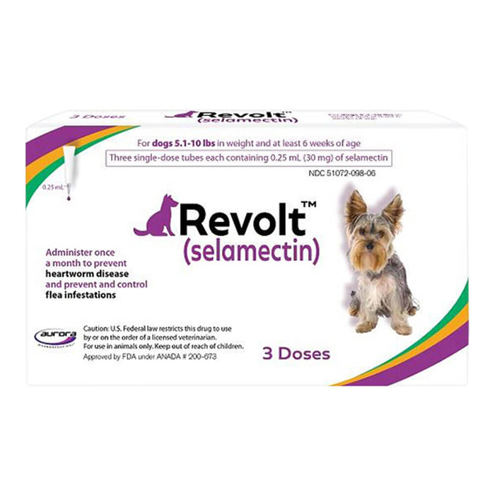 Rx Revolt (Selamectin) for Dogs - 012AUR-09806 - 5.1 - 10 lbs - 3pk - 1