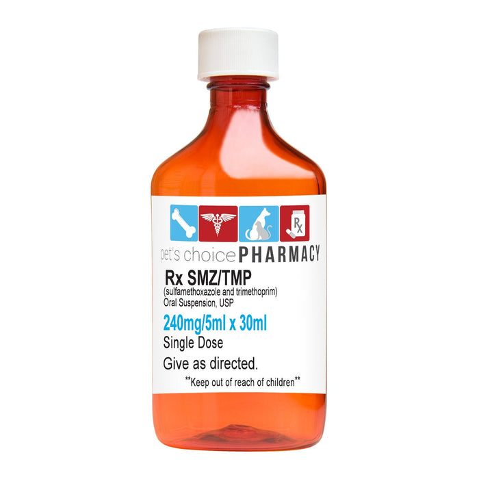 Rx SMZ/TMP (sulfamethoxazole and trimethoprim) 240mg/5mL Oral Suspension - 012070-240S-S - 30 mL - 2