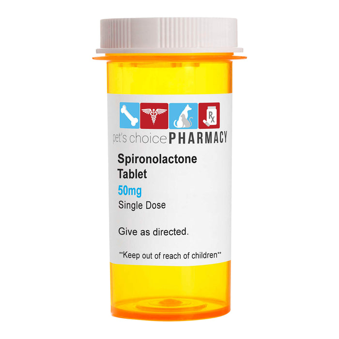 Rx Spironolactone (Generic) Tablets for Cats & Dogs - 012QUA50-100-1 - 50 mg - 1 Tablet - 4