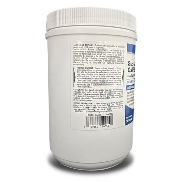 Rx Sustain III Bolus (sulfamethazine) Sustained Release Bolus (72 Hours) for Calves, 50 ct - 012BIM-004 - 50ct - 3