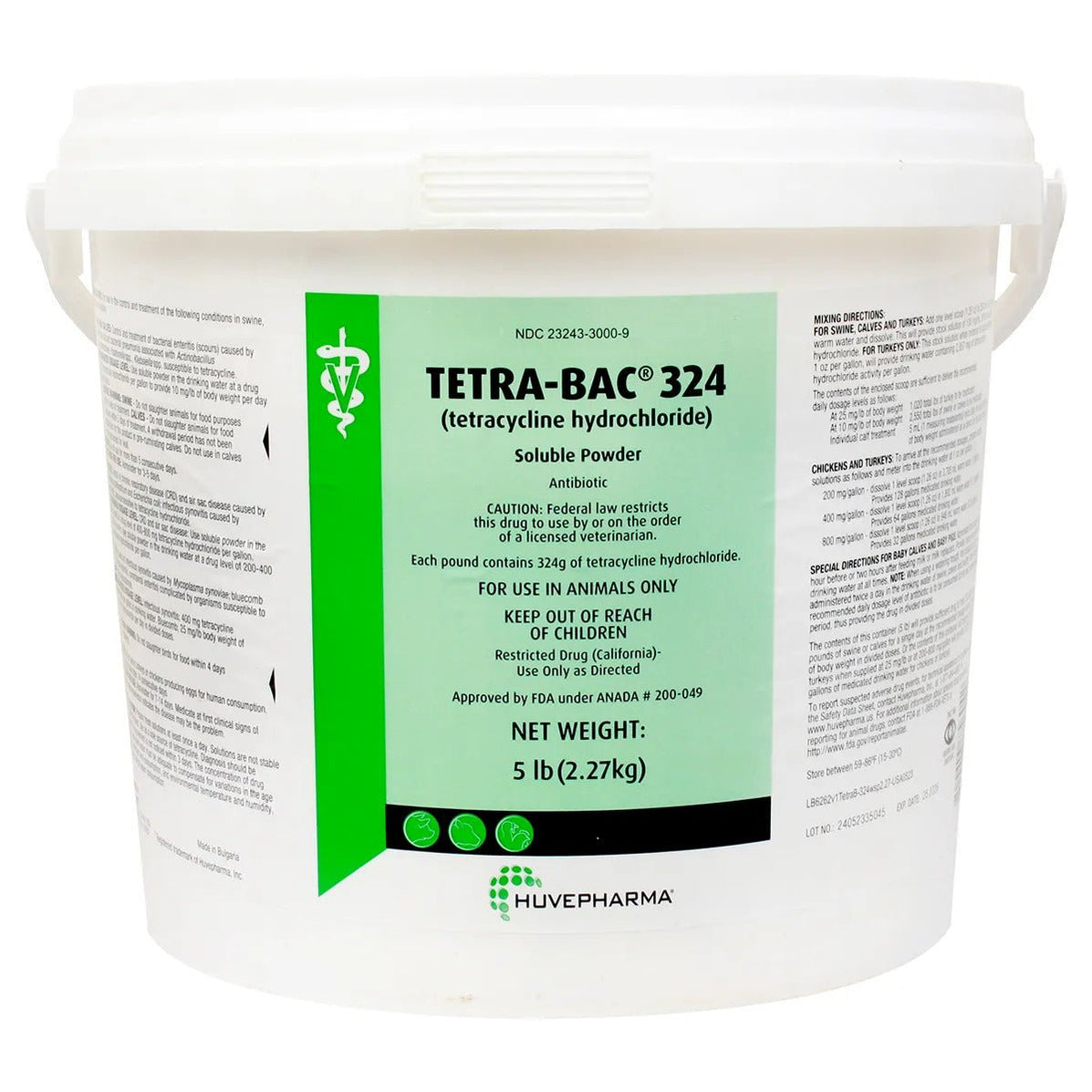 AgriLabs - Rx Tetra-Bac 324 Soluble Powder, 5 lb - — Pet Supplies 4 Less