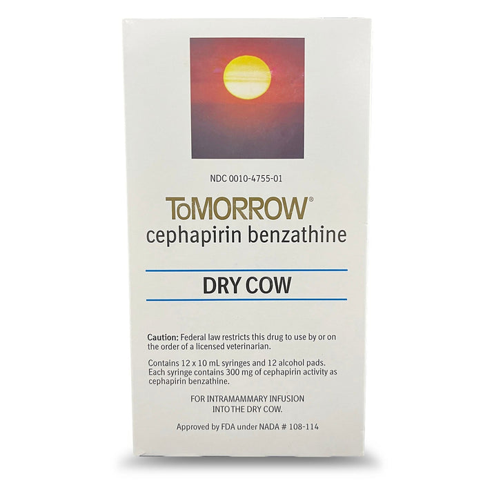Rx ToMORROW (Cephapirin Benzathine) Dry Cow Mastitis Treatment for Dairy Cows, 10 mL Syringes - 012BI-182469 - 12 (10 mL Syringes) - 1