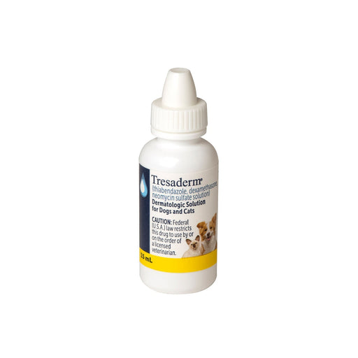 Rx Tresaderm (thiabendazole, dexamethasone, neomycin sulfate solution) Dermatologic Solution for Dogs & Cats - 012003-15 - 15 mL - 1