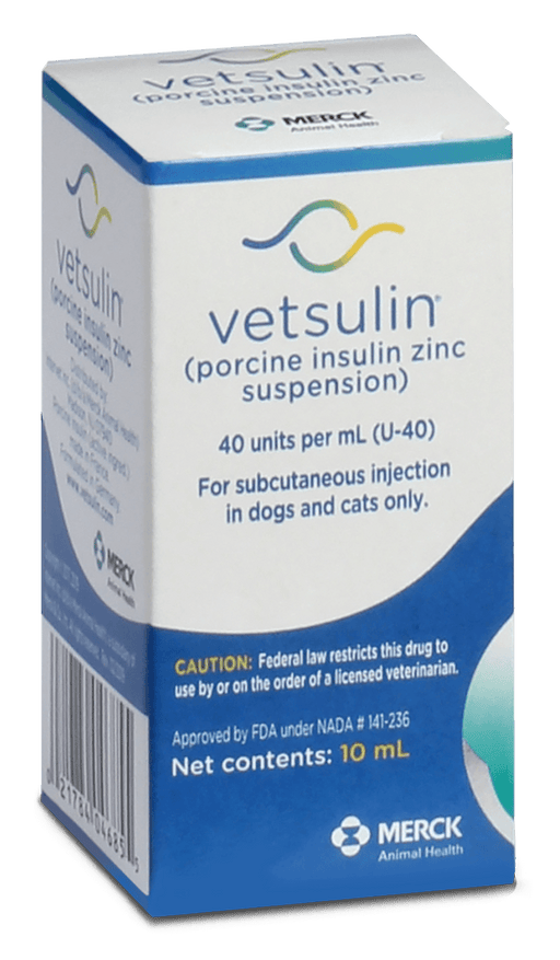 Rx Vetsulin (porcine insulin zinc suspension) for Dogs & Cats, 40 units/mL Injectable, 10 mL - 012IAVD-10 - 1
