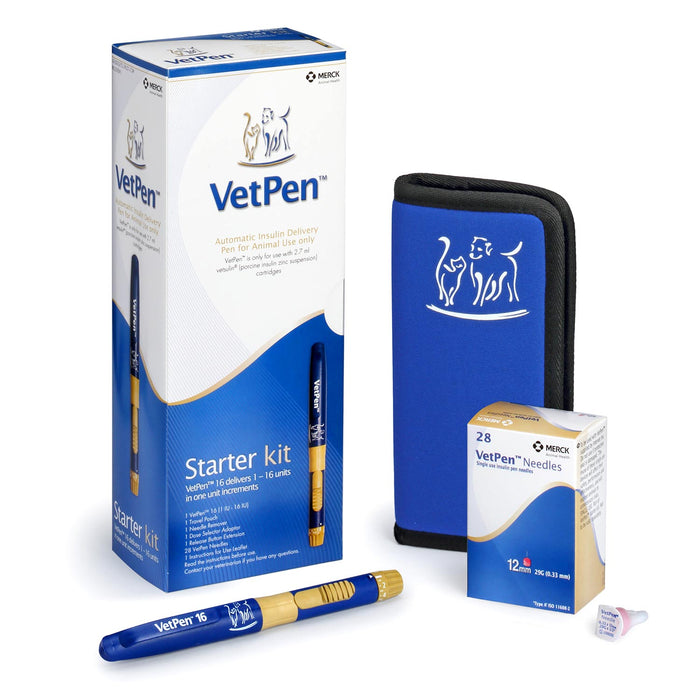 Rx Vetsulin VetPen Insulin Delivery Pen for Pets Device Starter Kit - 012MER-059659 - 16IU - 7