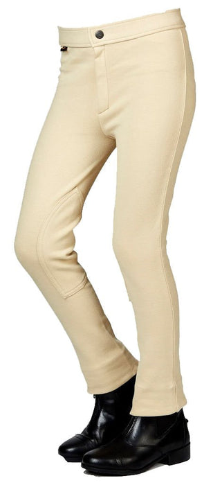 Saxon Kids' Adjustable Waist Jodhpurs - 0V3HV - Beige - 8 - 5