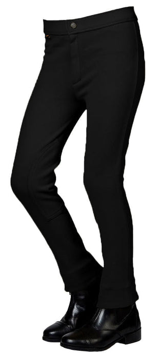 Saxon Kids' Adjustable Waist Jodhpurs - 0V4J4 - Black - 12 - 37