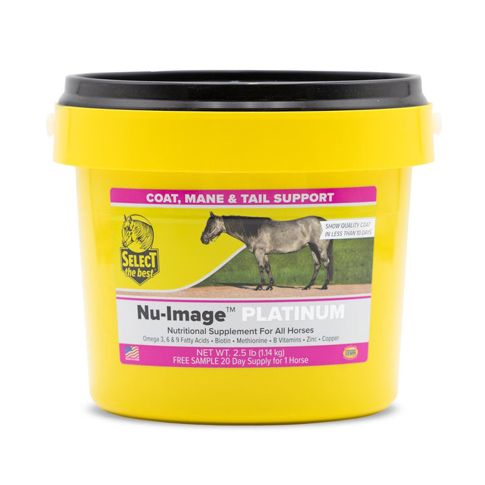 Nu-Image Platinum Horse Coat, Mane & Tail Supplement with Omega 3-6-9, Biotin & Amino Acids for Show-Ready Shine