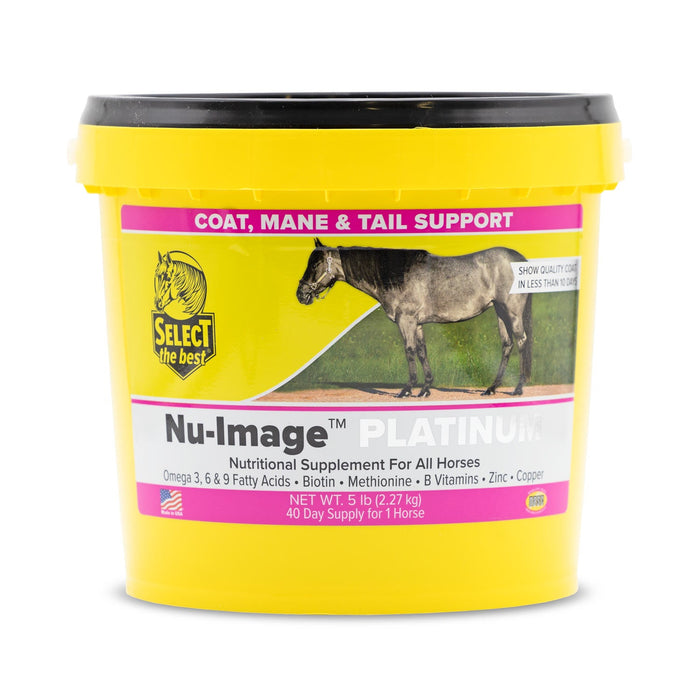 Nu-Image Platinum Horse Coat, Mane & Tail Supplement with Omega 3-6-9, Biotin & Amino Acids for Show-Ready Shine