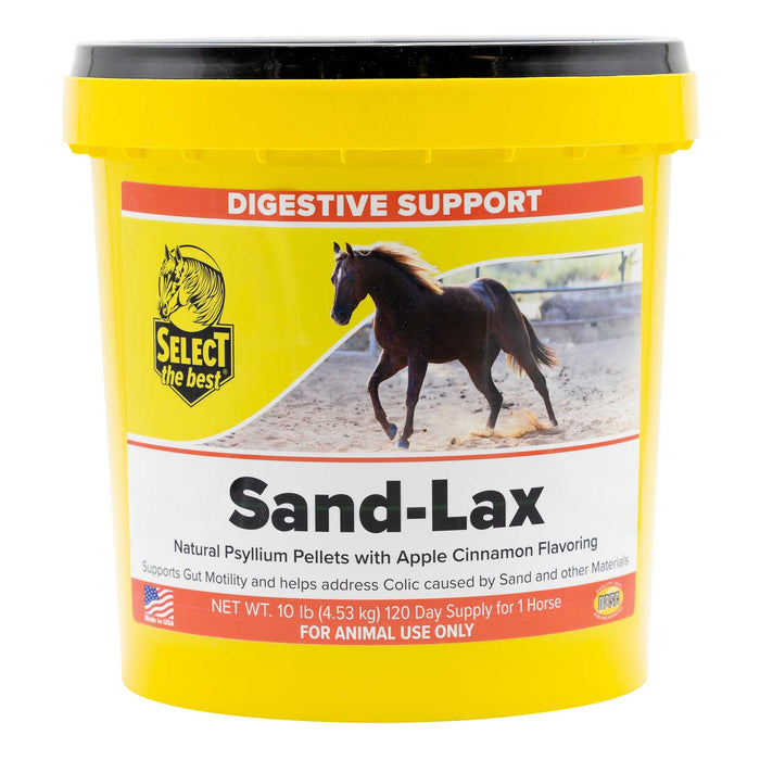 Sand-Lax 100% Psyllium Pellets – Horse Digestive Supplement for Gut Health & Sand Colic Prevention, Apple Molasses Flavor