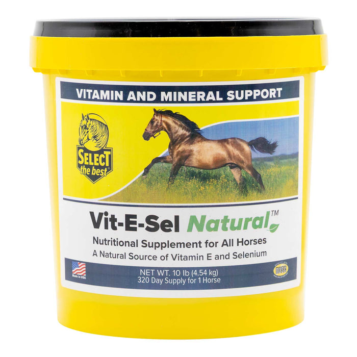 Vit-E-Sel Natural Vitamin E & Selenium Powder Supplement for Horses – Supports Muscle Health & Immunity