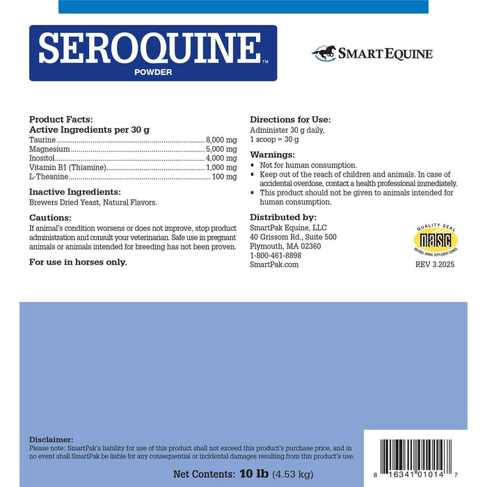 Seroquine Calming Support For Horses, Powder - SMACY - 10 lb - 2
