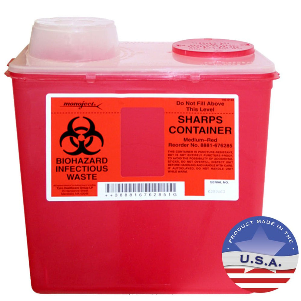 Sharps Biohazard Container for Syringes — Pet Supplies 4 Less