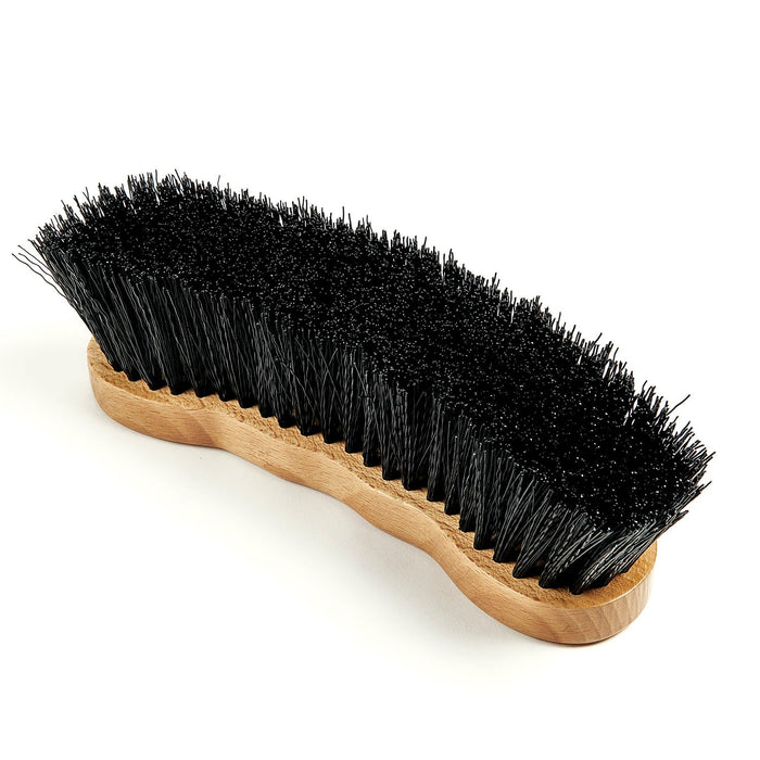 Shires Ezi - Groom Premium Dandy Brush for Horses – Large, Hard - Wearing Synthetic Bristles, Ergonomic Beech Wood - SEP2C3 - Brown - Large - 8.3"L x 5"W x 2"D - 2