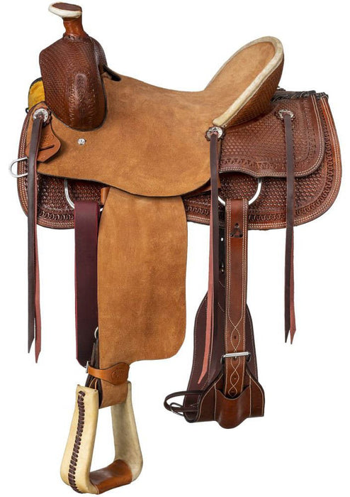 Silver Royal Bodie Hard Seat Ranch Saddle - JTIB8U - Brown - 14 in - 1