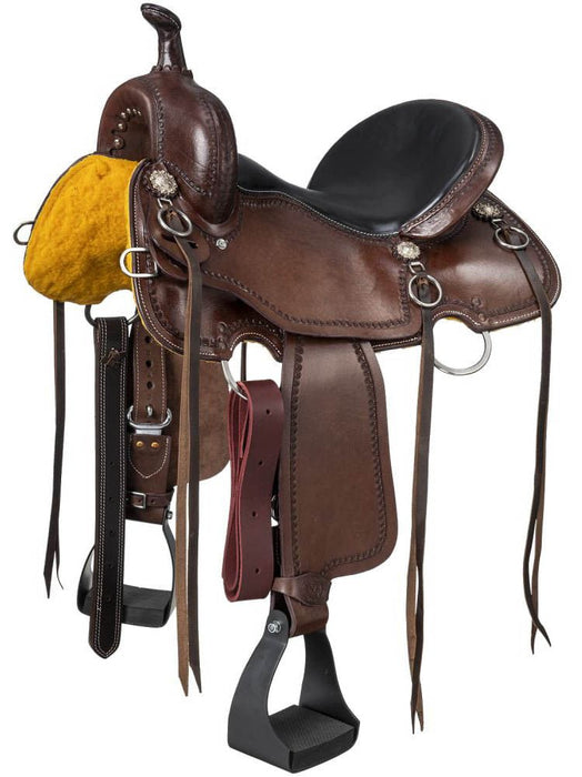 Silver Royal Durango Trail Saddle - JTIB91 - Brown - 15 in - 2