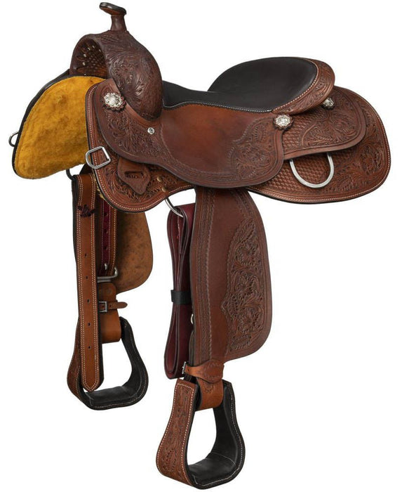 WAITING ON IMAGE UPDATE - Silver Royal Skidmore Reiner Saddle - JTIB8D - Brown - 14 in - 2