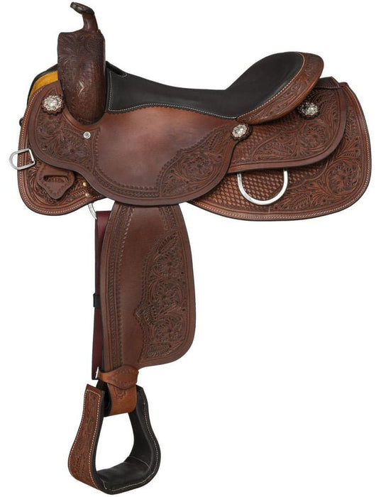 WAITING ON IMAGE UPDATE - Silver Royal Skidmore Reiner Saddle - JTIB8D - Brown - 14 in - 1