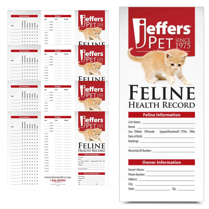 Jeffers Cat Health Records, 10 pk