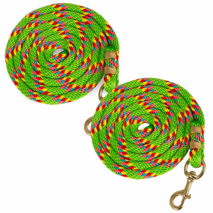 Jeffers Neon Poly Lead Rope with Bolt Snap, 8'