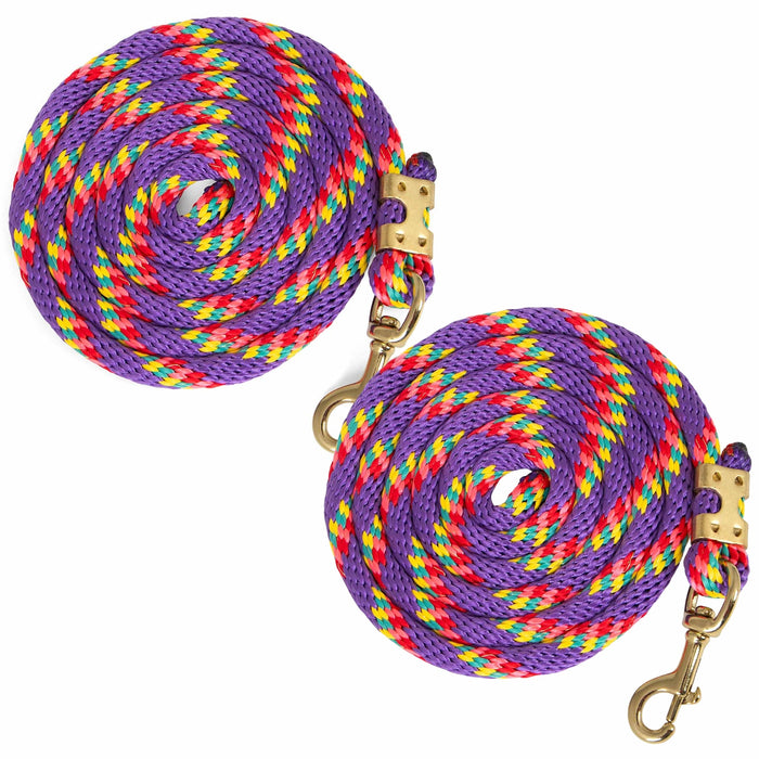 Jeffers Neon Poly Lead Rope with Bolt Snap, 8'