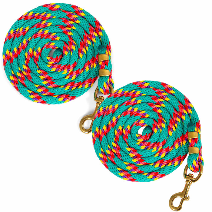 Jeffers Neon Poly Lead Rope with Bolt Snap, 8'