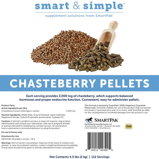 SmartEquine Smart & Simple Chasteberry Pellets - SMAE - 4.5 lbs - 2