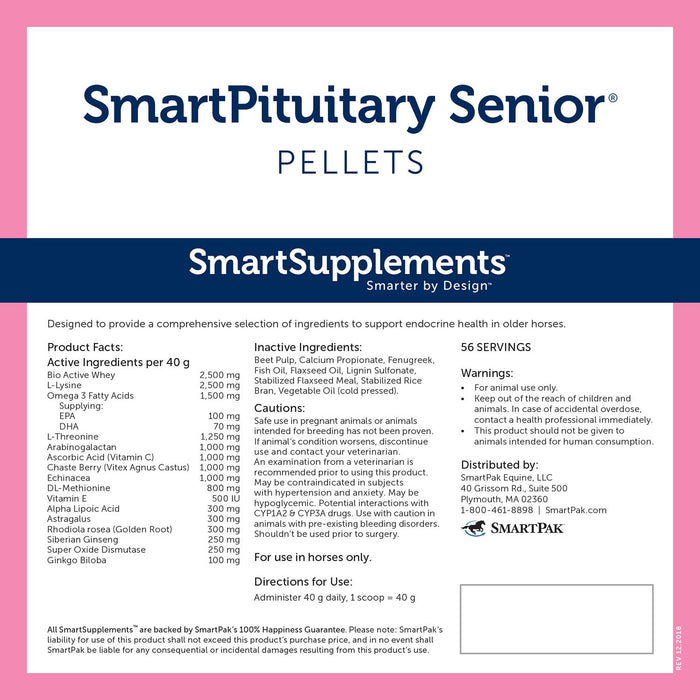 SmartEquine SmartPituitary Senior Pellets - SMABY - 5 lbs - 6