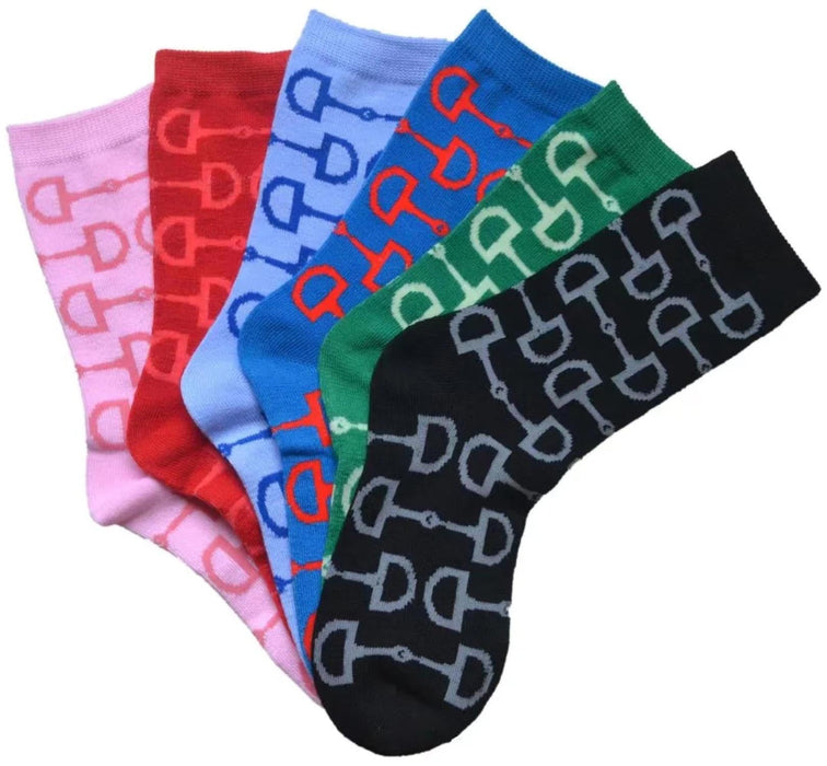 Snaffle Bits Crew Socks, 6 Pack - AWI2Q - Multi - 1