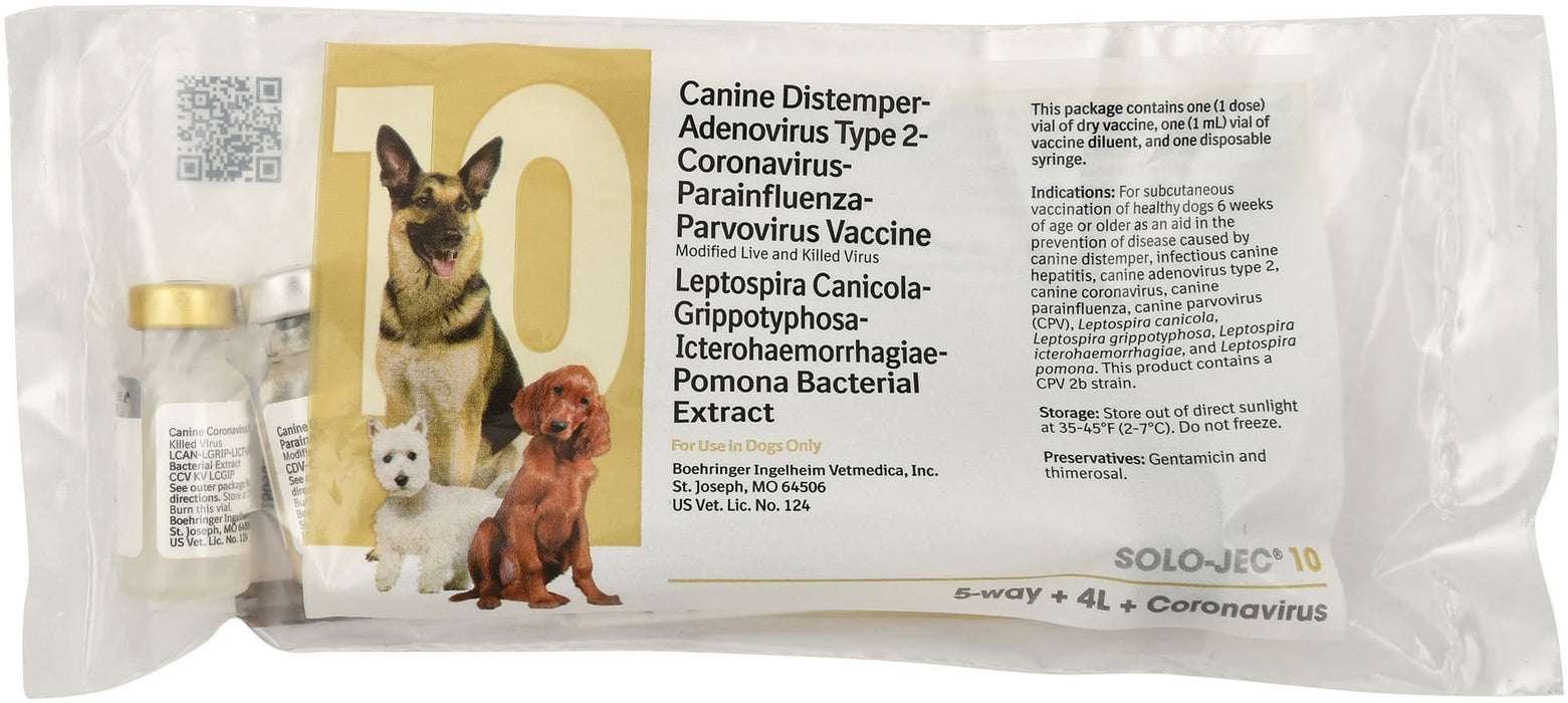Solo - Jec 10 (10 - Way Dog Vaccine), Single Dose - A91A - 1 Dose - 1