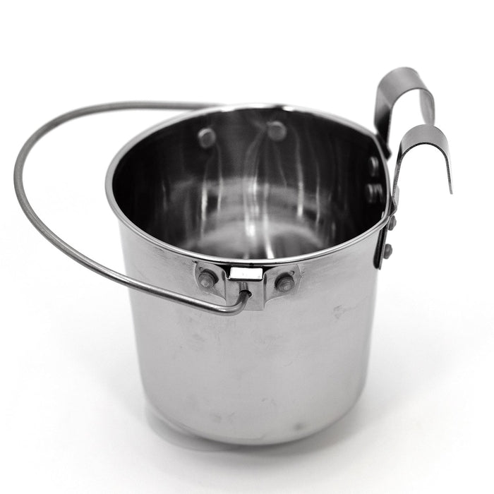 Stainless Steel Pail, Flat Sided Hook-On with Rivets - 010LB-8356 - 1 qt - 1 ct - 3