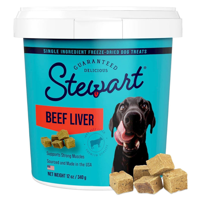 Stewart Pro - Treat Freeze - Dried Dog Treats – Nutrient - Rich, Single - Ingredient Training Treats - G9L2 - Beef Liver - 4 oz - 9