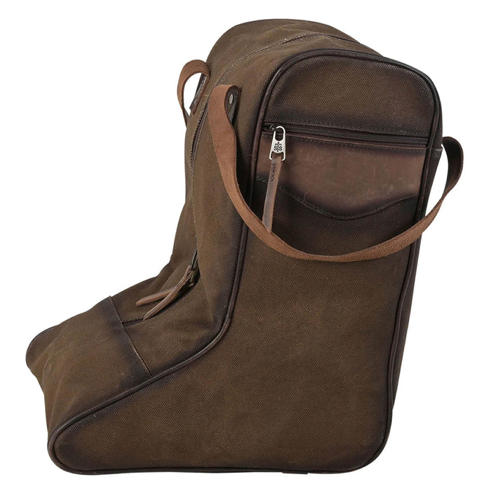 STS Cowhide Full Grain Leather Boot Bag - CCF2 - Brown - 3