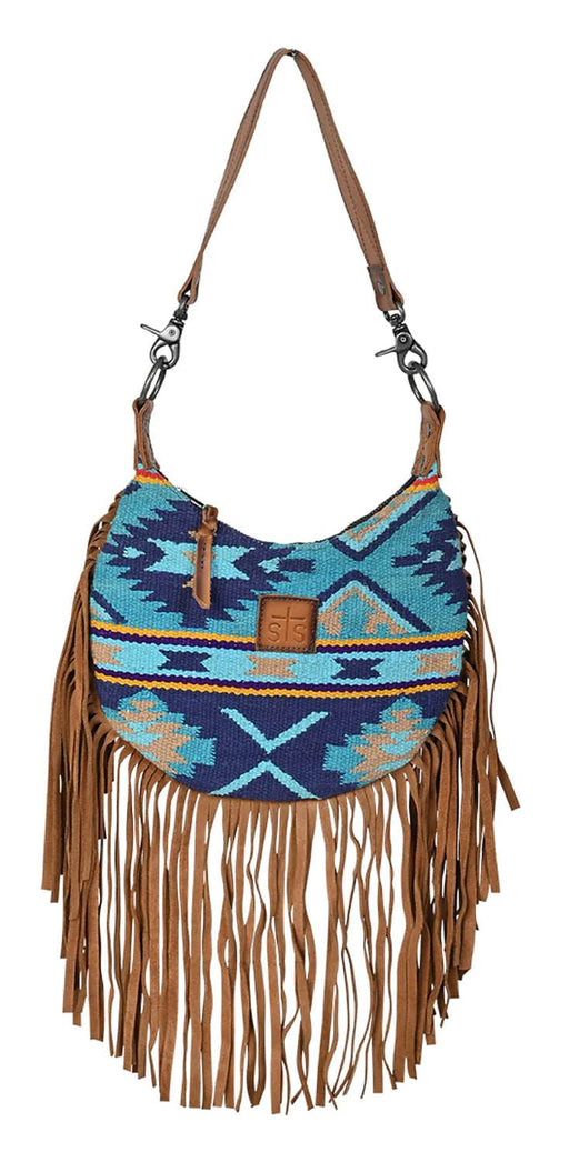STS Women's Mojave Sky Nellie Western Fringe Purse - CCFR - Blue - 1