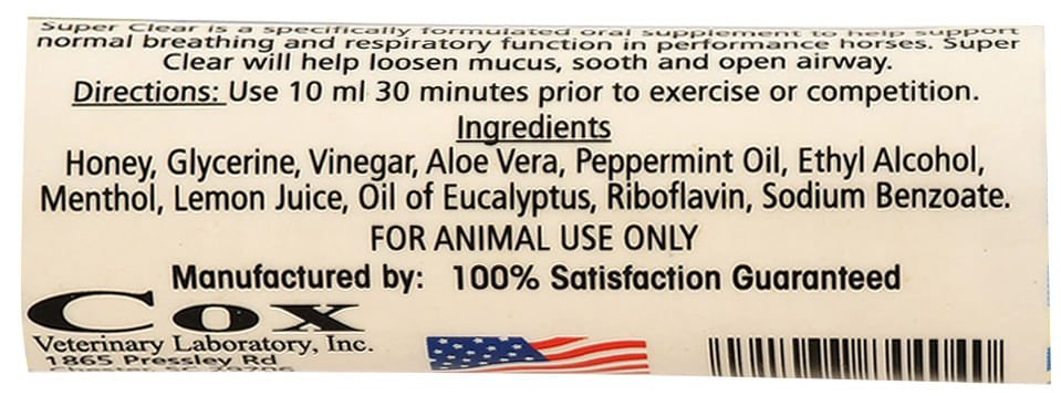 Super Clear Paste Horse Supplement, 15 mL - CVLAX - 3