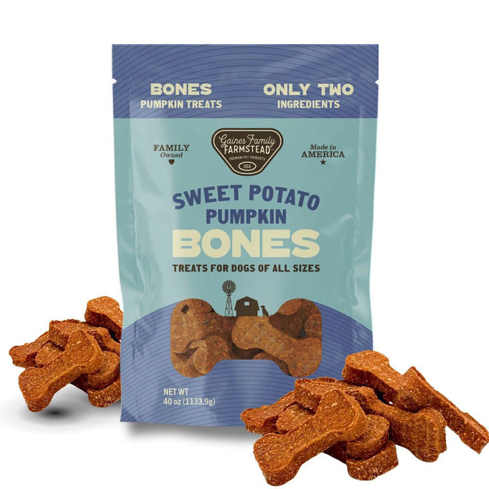 Sweet Potato Bones Dog Treats – All Natural, Limited Ingredient, Oven - Baked, Made in USA - GFFD - Cheese and Sweet Potato - 8 oz - 20