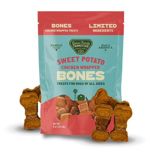 Sweet Potato Bones Dog Treats – All Natural, Limited Ingredient, Oven - Baked, Made in USA - GFFE - Pumpkin and Sweet Potato - 6 oz - 1