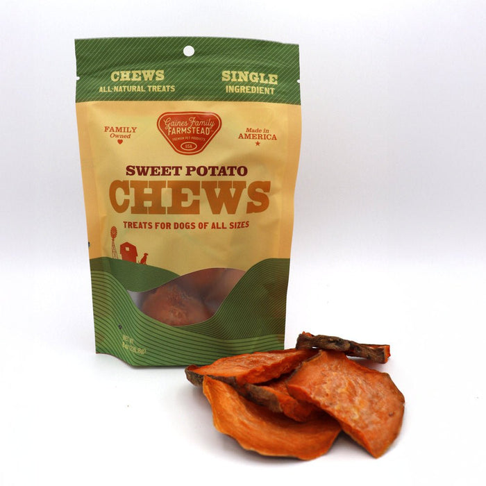 Sweet Potato Dog Chews – All Natural, Single Ingredient, Grain Free Treats for Dogs of All Sizes - GFF2 - 8 oz - Sweet Potato - 5