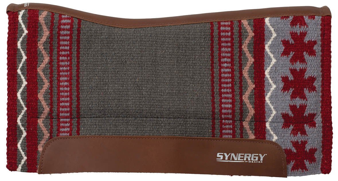 Synergy Contoured Performance Clover Saddle Pad - WLC2JC - Charcoal/Gray Taupe - 1