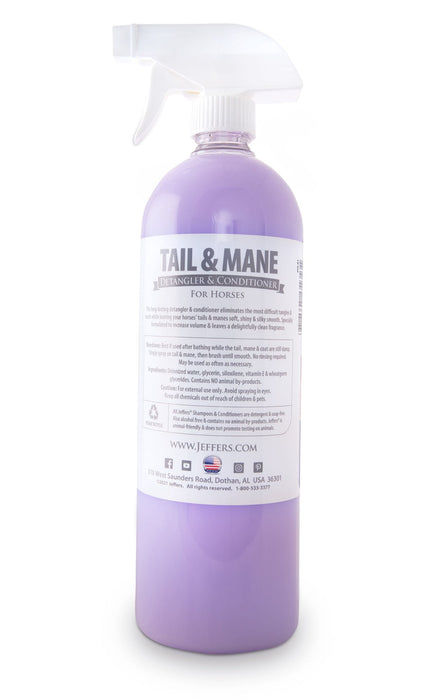 Jeffers Equine Tail & Mane Detangler and Conditioner for Horses - TZD1 - 32 oz - 3