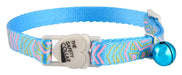 Jeffers Reflective Nylon Safety Collar with Bell for Cats - ID3W - Geometrical Splash - Light Blue - 5