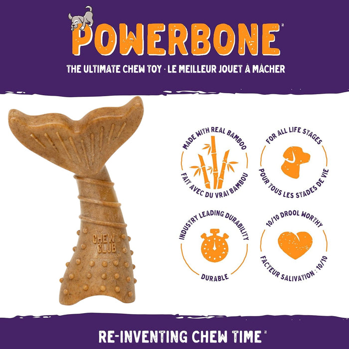 Powerbone Twist Tail Dog Chew Toy for Power Chewers, 6''