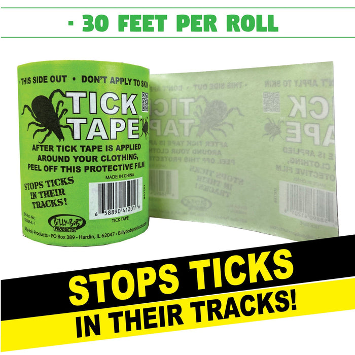 Tick Tape, Double-Sided Insect Barrier, 30 ft - B2F1 - Green - 1 Roll - 2