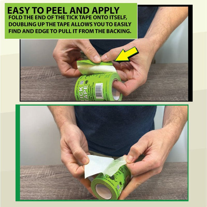 Tick Tape, Double-Sided Insect Barrier, 30 ft - B2F1 - Green - 1 Roll - 4