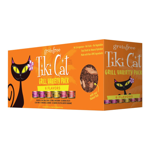 Tiki Cat Grill Wet Cat Food, Variety Pack - 2PVN - 2.8oz, 12 ct - 1