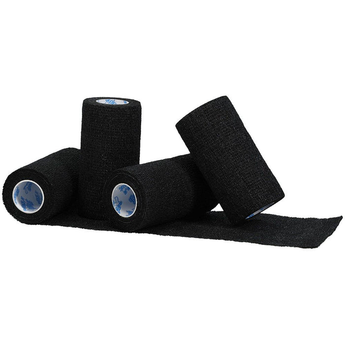 Tough Flex Cohesive Vet Bandages, 4 pk - JTI11K - Black - 4pk - 9